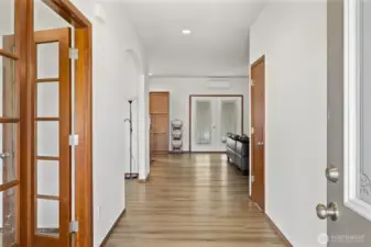 Nice enty to the home. Dedicated office with french doors on the left.