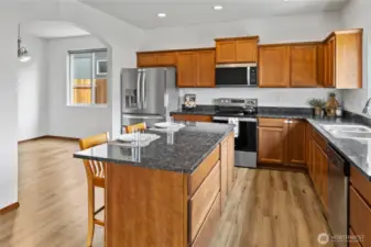 Brand new range and microwave.