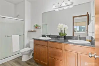 Primary bathroom.