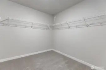 Primary Closet  Photos of a finished home in same community same floor plan