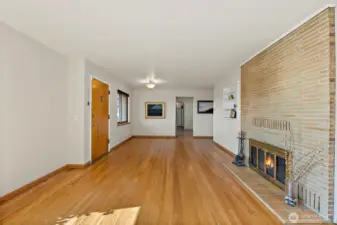 Natural Light flows in abudance into this open layout for living room and dining space
