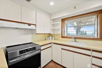 Kitchen with induction stove