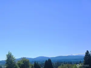 Sunshine brings out an incredible view of the Olympic Mts and foothills from the entire backyard.