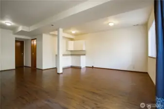 Downstairs living space