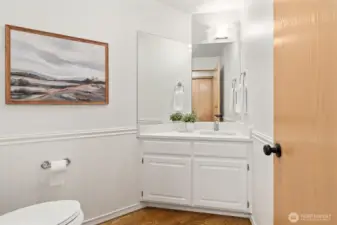 1/2 bathroom on main floor.