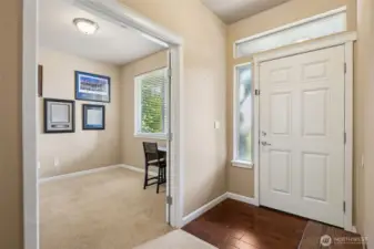 Bedroom or Office off the Entry on the Main Floor