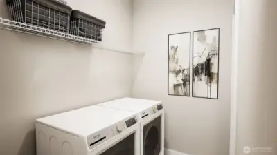 Laundry Room on main. Features and colors vary. Model Homes Photos. Pictures are for illustration only.