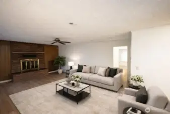 Living room (virtually staged)