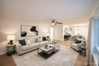 Living room ((virtually staged)