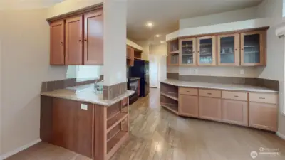 View of the dining room as it would appear vacant.