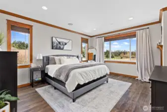 Primary bedroom view from entry