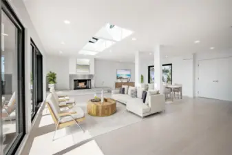 Great open floorplan that incorporates beach living