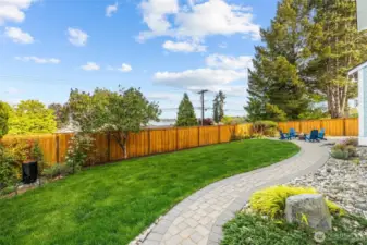 Brick pavers to firepit location to enjoy endless starry nights.