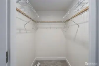 Walk in closet off primary.