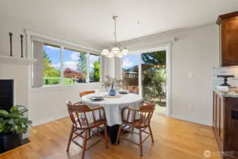 Generous size dining space