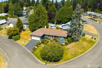 Large 9,273 square foot corner lot.