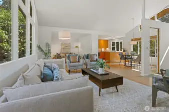 Open concept living is equally suited for refined entertaining or casual gatherings.