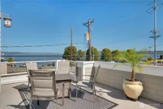 Take in sweeping views of Puget Sound, Brown’s Point, and Vashon Island from your private outdoor retreat.