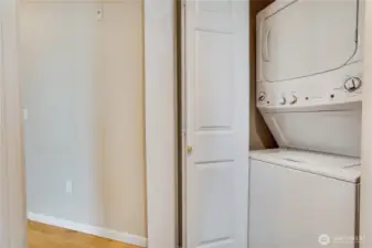 A utility closet in the main hall houses a newer washer and dryer. Plus, enjoy peace of mind with a brand-new furnace and water heater installed this year.