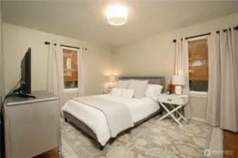 On the main floor, there are two bedrooms.  This is one of them.