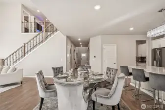 Opposite view of informal dining