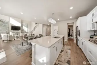 Kitchen overlooking the great room
