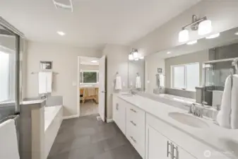 Two sinks and lots of counterspace!