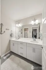 Main/ hall bath with two sinks