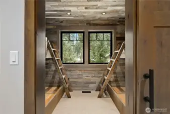 Custom built in bunk nook