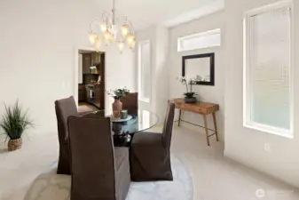 Formal dining off kitchen.