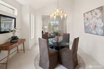 Formal dining room off kitchen.