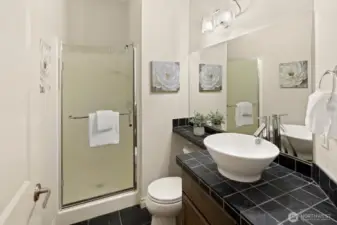 Main floor bathroom with shower!