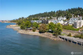 Woods Coffee and boardwalk just a few steps away!