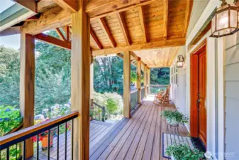 Massive covered front porch, great spot to have your morning coffee.
