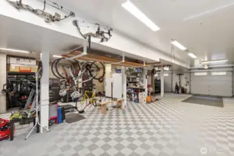 Incredible garage/shop has so much great space to park or store your treasures.