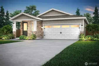 Example of the Aspen floor plan to be located at 6204 NW Bruggman Loop