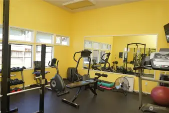 Exercise room in the community center.