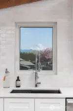 View of Mt Rainier From Kitchen Sink