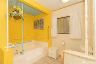 Primary bath with soaking tub