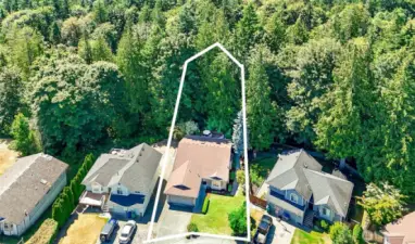 Aerial view of the home