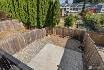 Back yard view from deck