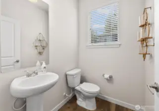 Half bath on main living floor