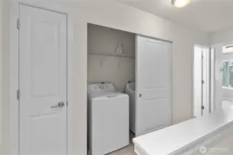 Laundry closed on upper level