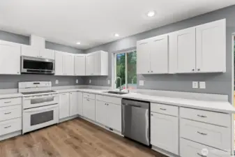 Tons and Tons of storage.  Don't miss the new microwave, sink, dishwasher.  All new cabinets and countertops.