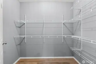 Shelves installed in pantry