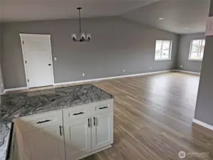 Lots of kitchen countertop prep area.