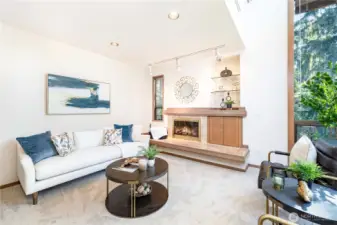 Formal living room: Sweeping floor-to-ceiling windows & natural light.
