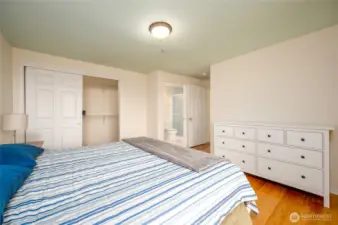 Large master with closet and ensuite bathroom