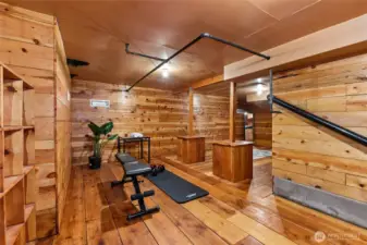 Partially finished crawl space