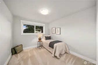 three bedrooms in addition to the primary for a total of 4 bedrooms all with large closets